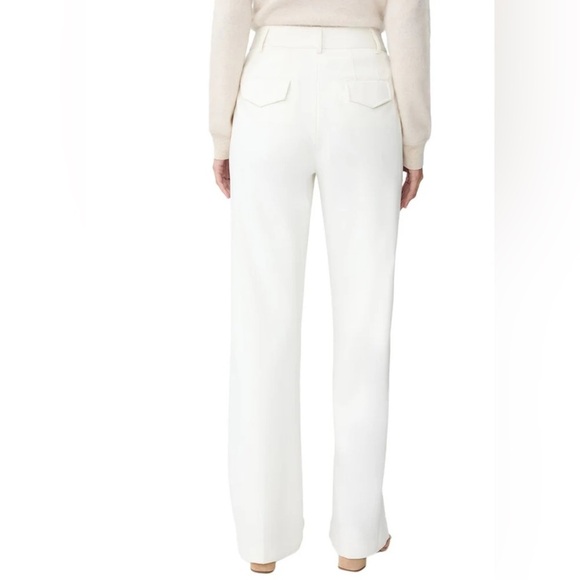 J. McLaughlin Newman Pants Trousers Wide Leg Pleated Size 6 Cream Nautical Work - Picture 2 of 12